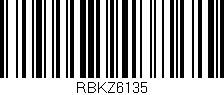 Código de barras (EAN, GTIN, SKU, ISBN): 'RBKZ6135'