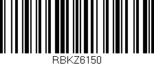 Código de barras (EAN, GTIN, SKU, ISBN): 'RBKZ6150'