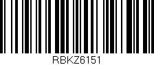 Código de barras (EAN, GTIN, SKU, ISBN): 'RBKZ6151'