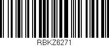 Código de barras (EAN, GTIN, SKU, ISBN): 'RBKZ6271'