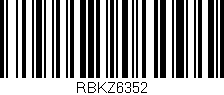 Código de barras (EAN, GTIN, SKU, ISBN): 'RBKZ6352'