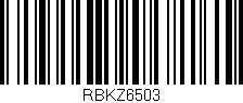 Código de barras (EAN, GTIN, SKU, ISBN): 'RBKZ6503'