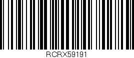 Código de barras (EAN, GTIN, SKU, ISBN): 'RCRX59191'