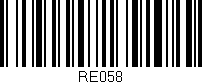 Código de barras (EAN, GTIN, SKU, ISBN): 'RE058'