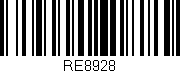 Código de barras (EAN, GTIN, SKU, ISBN): 'RE8928'