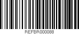 Código de barras (EAN, GTIN, SKU, ISBN): 'REFBR000088'