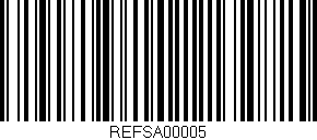Código de barras (EAN, GTIN, SKU, ISBN): 'REFSA00005'
