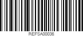 Código de barras (EAN, GTIN, SKU, ISBN): 'REFSA00036'