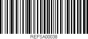Código de barras (EAN, GTIN, SKU, ISBN): 'REFSA00038'