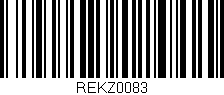 Código de barras (EAN, GTIN, SKU, ISBN): 'REKZ0083'
