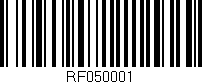 Código de barras (EAN, GTIN, SKU, ISBN): 'RF050001'