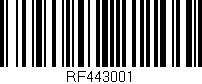 Código de barras (EAN, GTIN, SKU, ISBN): 'RF443001'