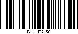 Código de barras (EAN, GTIN, SKU, ISBN): 'RHL/FQ-58'