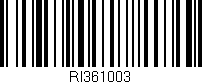 Código de barras (EAN, GTIN, SKU, ISBN): 'RI361003'