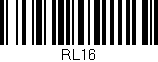 Código de barras (EAN, GTIN, SKU, ISBN): 'RL16'