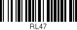 Código de barras (EAN, GTIN, SKU, ISBN): 'RL47'