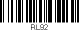 Código de barras (EAN, GTIN, SKU, ISBN): 'RL92'