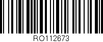 Código de barras (EAN, GTIN, SKU, ISBN): 'RO112673'