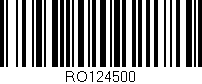 Código de barras (EAN, GTIN, SKU, ISBN): 'RO124500'