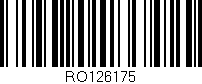 Código de barras (EAN, GTIN, SKU, ISBN): 'RO126175'