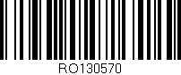 Código de barras (EAN, GTIN, SKU, ISBN): 'RO130570'