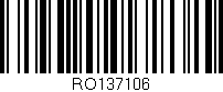 Código de barras (EAN, GTIN, SKU, ISBN): 'RO137106'