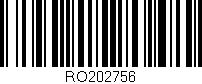 Código de barras (EAN, GTIN, SKU, ISBN): 'RO202756'
