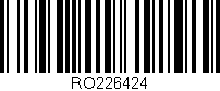 Código de barras (EAN, GTIN, SKU, ISBN): 'RO226424'