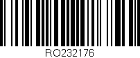Código de barras (EAN, GTIN, SKU, ISBN): 'RO232176'