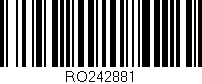 Código de barras (EAN, GTIN, SKU, ISBN): 'RO242881'