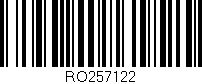 Código de barras (EAN, GTIN, SKU, ISBN): 'RO257122'