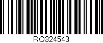 Código de barras (EAN, GTIN, SKU, ISBN): 'RO324543'
