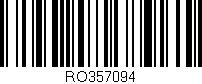 Código de barras (EAN, GTIN, SKU, ISBN): 'RO357094'