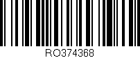 Código de barras (EAN, GTIN, SKU, ISBN): 'RO374368'