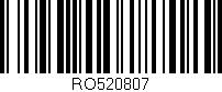 Código de barras (EAN, GTIN, SKU, ISBN): 'RO520807'