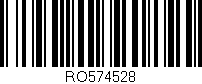 Código de barras (EAN, GTIN, SKU, ISBN): 'RO574528'