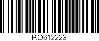 Código de barras (EAN, GTIN, SKU, ISBN): 'RO612223'
