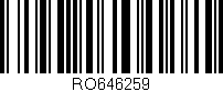 Código de barras (EAN, GTIN, SKU, ISBN): 'RO646259'