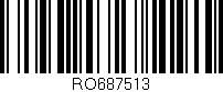 Código de barras (EAN, GTIN, SKU, ISBN): 'RO687513'