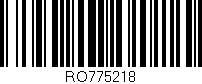Código de barras (EAN, GTIN, SKU, ISBN): 'RO775218'