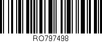 Código de barras (EAN, GTIN, SKU, ISBN): 'RO797498'