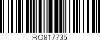 Código de barras (EAN, GTIN, SKU, ISBN): 'RO817735'