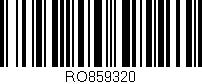 Código de barras (EAN, GTIN, SKU, ISBN): 'RO859320'