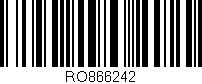Código de barras (EAN, GTIN, SKU, ISBN): 'RO866242'
