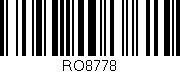 Código de barras (EAN, GTIN, SKU, ISBN): 'RO8778'