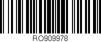 Código de barras (EAN, GTIN, SKU, ISBN): 'RO909978'