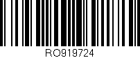 Código de barras (EAN, GTIN, SKU, ISBN): 'RO919724'