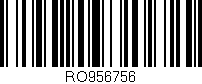 Código de barras (EAN, GTIN, SKU, ISBN): 'RO956756'