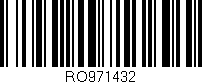 Código de barras (EAN, GTIN, SKU, ISBN): 'RO971432'