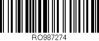 Código de barras (EAN, GTIN, SKU, ISBN): 'RO987274'
